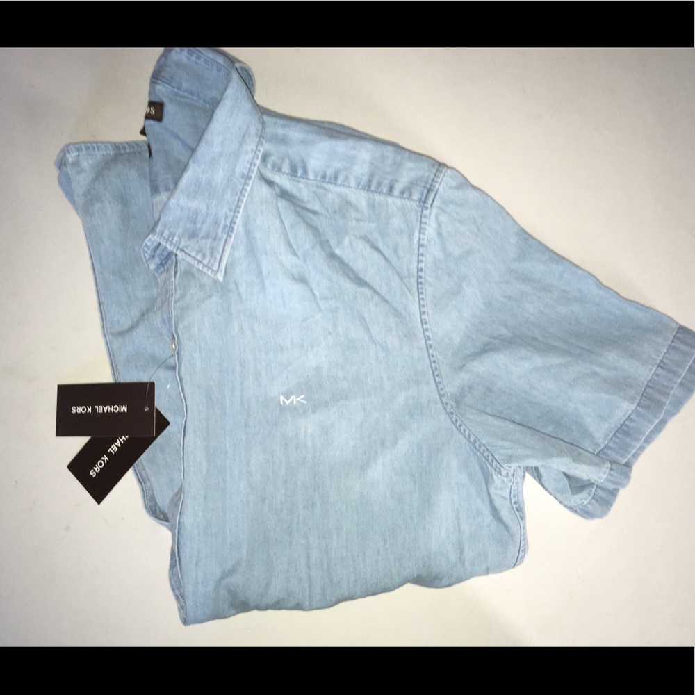 NWT MICHAEL Kors shirt sleeve button up